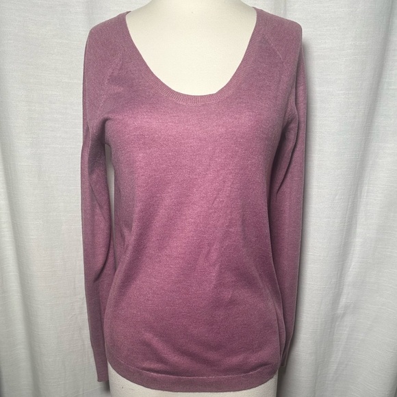 LOFT Long-Sleeve Plum Light-Weight Sweater - Picture 8 of 8